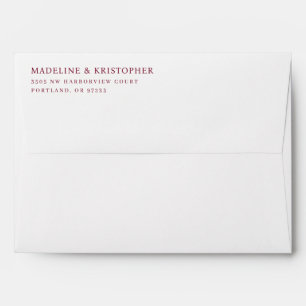 Sophisticated Maroon Minimalist Typographic Envelope