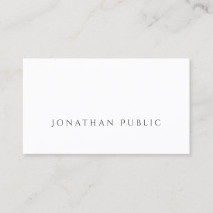 Sophisticated Minimalist Design Chic Plain Luxury Business Card