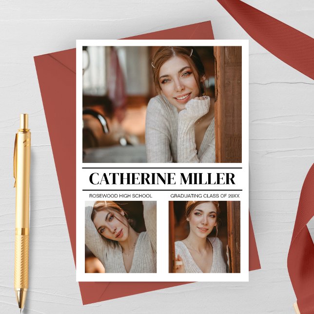 Sophisticated Minimalist Graduation Announcement (Creator Uploaded)