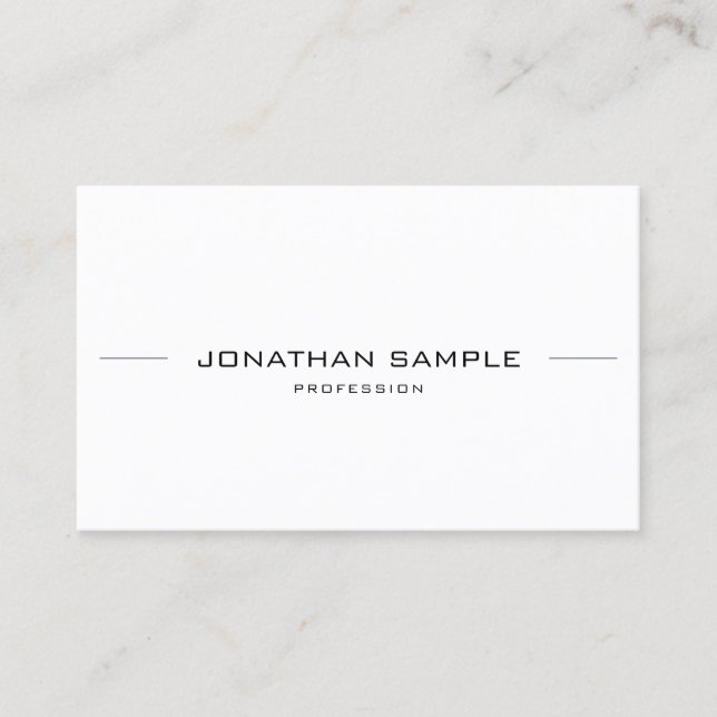 Sophisticated Minimalist Modern Sleek Professional Business Card (Front)
