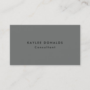Sophisticated Minimalist Nickel Grey Professional Business Card