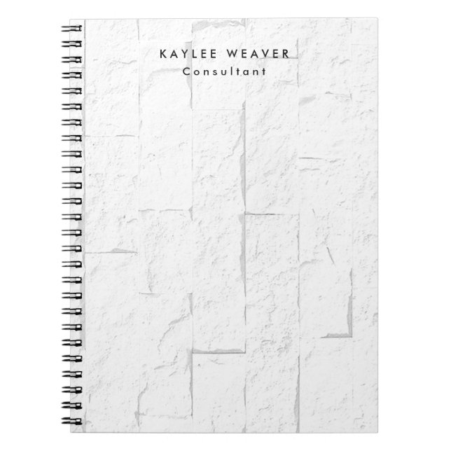 Sophisticated Minimalist Wall Bricks Professional Notebook (Front)