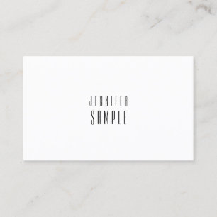 Sophisticated Modern Minimalist Design Clear Plain Business Card