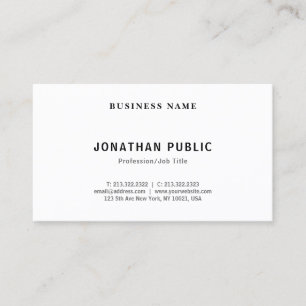 Sophisticated Modern Minimalist Design Simple Chic Business Card