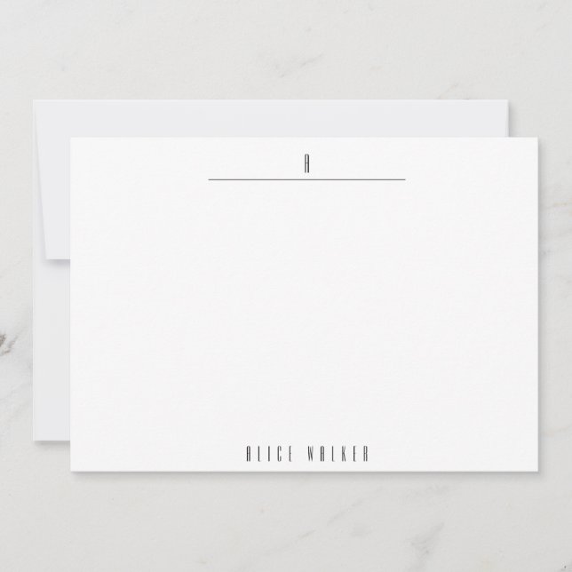 sophisticated modern monogram card (Front)