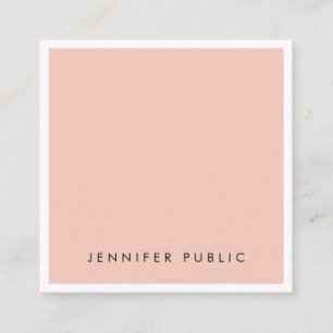 Sophisticated Modern Simple Professional Plain Top Square Business Card