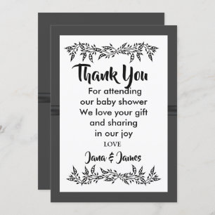 SOPHISTICATED MODERN  thank you Invitation