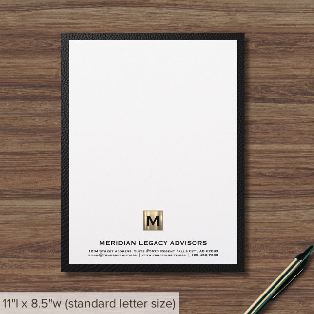 Sophisticated Monogram Business Letterhead (Creator Uploaded)