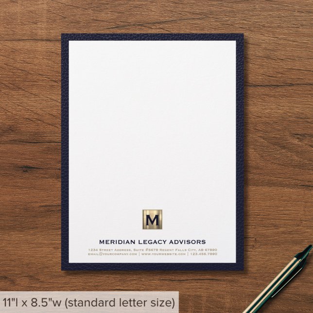 Sophisticated Monogram Business Letterhead (Creator Uploaded)