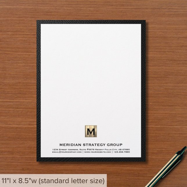 Sophisticated Monogram Business Letterhead (Creator Uploaded)