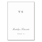 Sophisticated monogram minimal Foldable Place Card