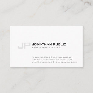 Sophisticated Monogram Plain Modern Simple Business Card