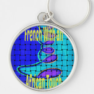 Sophisticated Motion   French Blue Woven Tote & Fr Key Ring