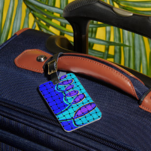 Sophisticated Motion French Blue Woven Tote & Fr Luggage Tag