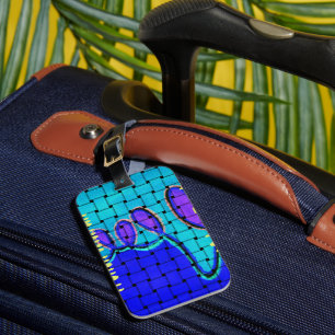 Sophisticated Motion French Blue Woven Tote & Fr Luggage Tag