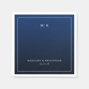 Sophisticated Navy Blue Minimalist Napkin