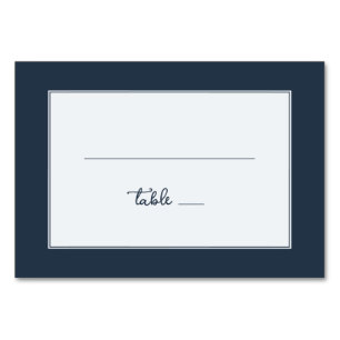 Sophisticated Navy Minimalist Table Number