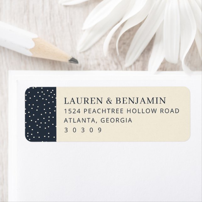 Sophisticated Navy Polka Dots (Insitu)