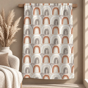 Sophisticated Neutral Boho Throw Blanket Home Deco