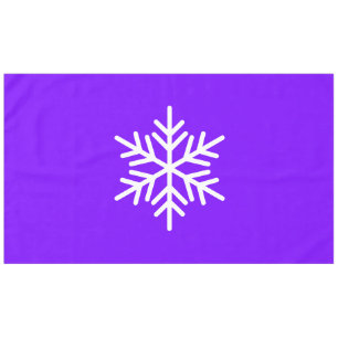 Sophisticated Nordic Snowflake On Bright Purple Tablecloth