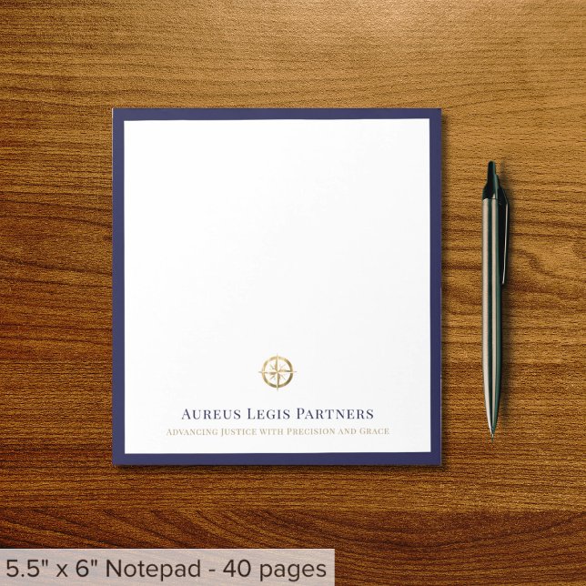 Sophisticated Notepad with Compass Logo (Creator Uploaded)