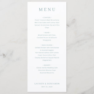 Sophisticated Off-White Menu Template