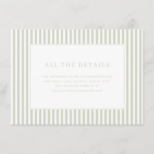 Sophisticated Olive Stripes Enclosure Card