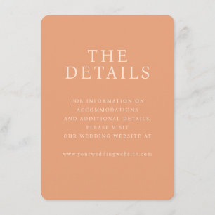 Sophisticated Peach Minimalist Enclosure Card