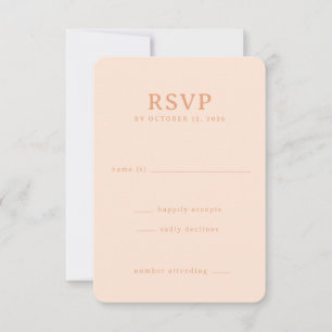 Sophisticated Peach RSVP Card