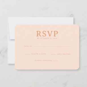 Sophisticated Peach RSVP Card