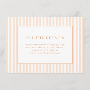 Sophisticated Peach Stripes Enclosure Card