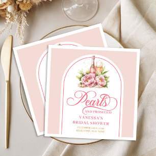 Sophisticated Personalized Blush and Gold Napkin