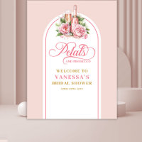 Sophisticated petals and prosecco pink gold wall