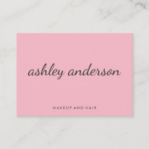 Sophisticated Pink Cursive Text Business Card