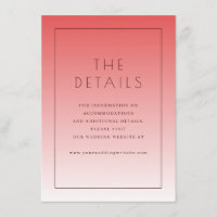 Sophisticated Pink Gradient Details Card