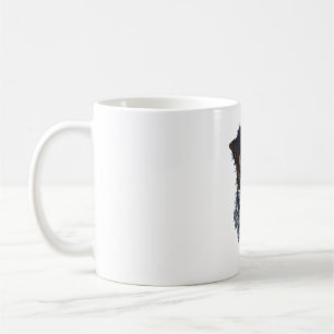 Sophisticated Pooch Portraits Trendy Dog Head Arti Coffee Mug