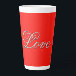Sophisticated Red Love Wedding Latte Mug<br><div class="desc">You can easily change the fonts and colours. You can also add your logo and the background image as you like.</div>