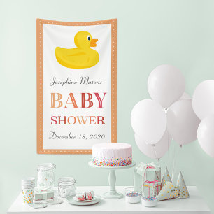 Sophisticated Rubber Duck Neutral Baby Shower Banner