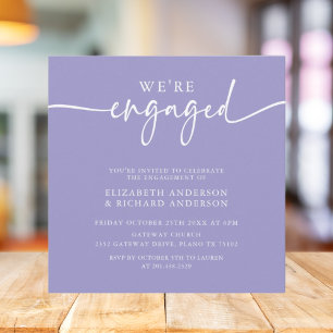 Sophisticated Sage Green Engagement Party Square Invitation