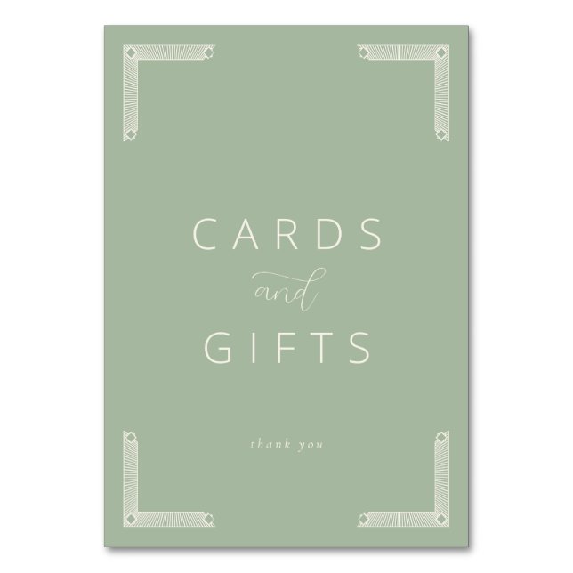 Sophisticated Sage Green Minimalist Gratitude Card (Front)
