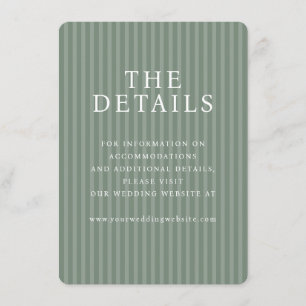 Sophisticated Sage Green Stripes Enclosure Card
