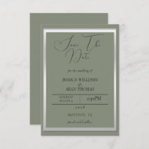 Sophisticated Sage & Silver Wedding