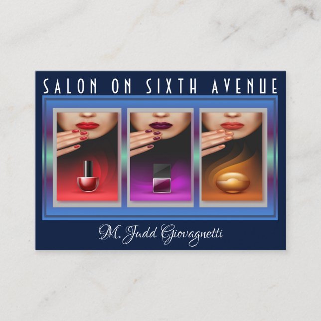 Sophisticated Salon Business Card (Front)