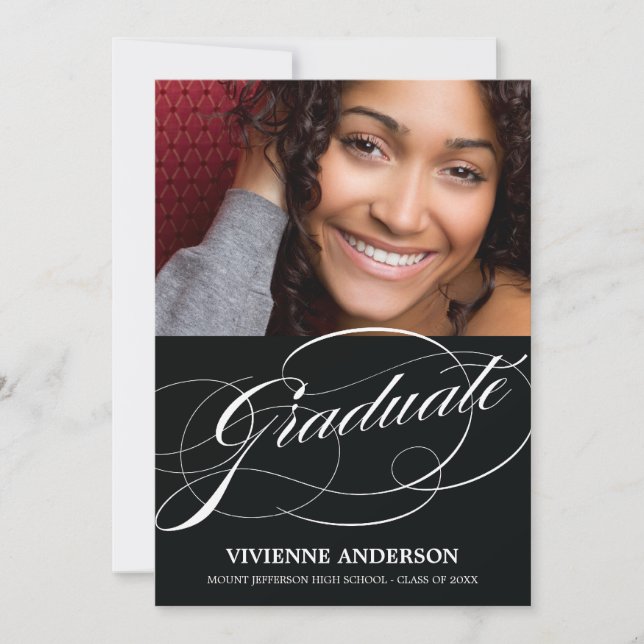 SOPHISTICATED SENIOR | GRADUATION PARTY INVITATION (Front)