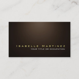 Sophisticated Sepia Brown Modern Professional Business Card