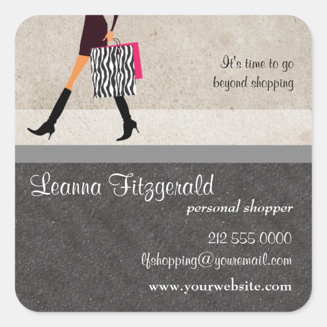 Sophisticated Shopper Promotional Sticker (Front)