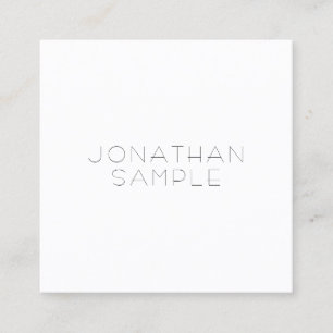 Sophisticated Simple Square Design Modern Luxury Business Card