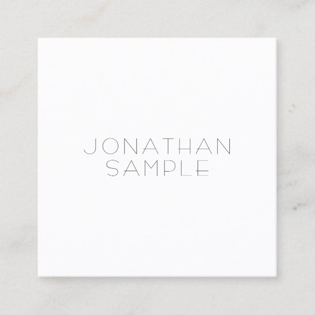 Sophisticated Simple Square Design Modern Luxury Business Card (Front)