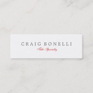 Sophisticated Skinny Slim Script Business Card