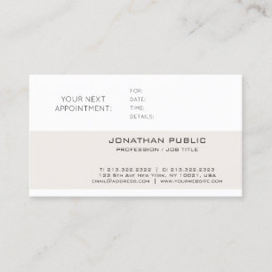 Sophisticated Sleek Plain Appointment Reminder